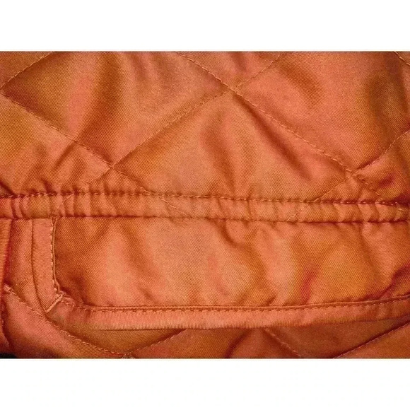 LL Bean Quilted Vest Burnt Orange ajustable Light Thin Vest - Picture 12 of 12